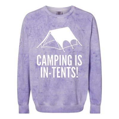 Camping Is In Tents Colorblast Crewneck Sweatshirt