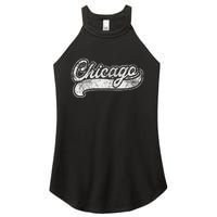 Chicago Illinois Il Retro Baseball Style Women's Perfect Tri Rocker Tank