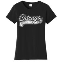 Chicago Illinois Il Retro Baseball Style Women's T-Shirt