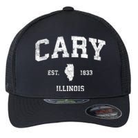 Cary Illinois Il Vintage Sports Flexfit Unipanel Trucker Cap