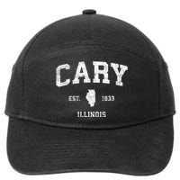 Cary Illinois Il Vintage Sports 7-Panel Snapback Hat