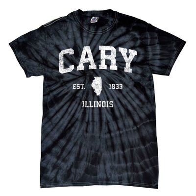 Cary Illinois Il Vintage Sports Tie-Dye T-Shirt