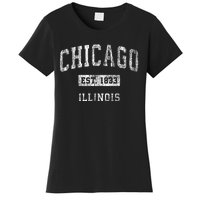 Chicago Illinois Il Vintage Athletic Sports Design Women's T-Shirt