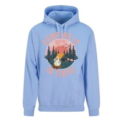 Camping Is In Tents Camping Crew Road Trip Family Gift Unisex Surf Hoodie