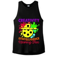 Creativity Is Intelligence Having Fun Ladies PosiCharge Tri-Blend Wicking Tank