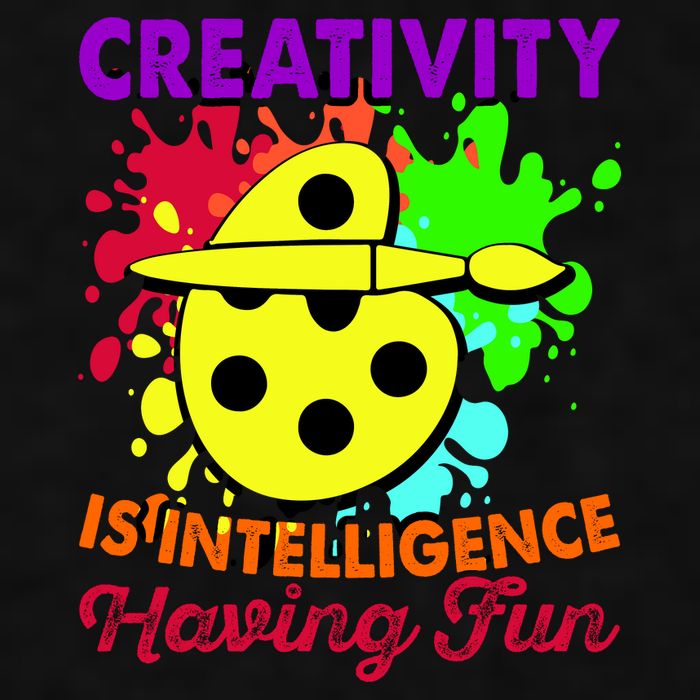 Creativity Is Intelligence Having Fun Ladies PosiCharge Tri-Blend Wicking Tank