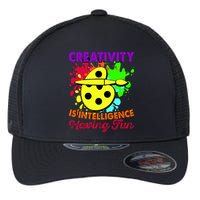 Creativity Is Intelligence Having Fun Flexfit Unipanel Trucker Cap