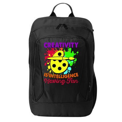 Creativity Is Intelligence Having Fun City Backpack