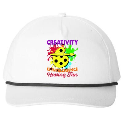 Creativity Is Intelligence Having Fun Snapback Five-Panel Rope Hat