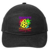 Creativity Is Intelligence Having Fun 7-Panel Snapback Hat