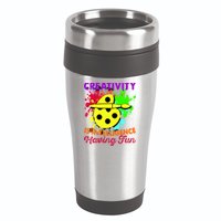 Creativity Is Intelligence Having Fun 16oz Travel Tumbler