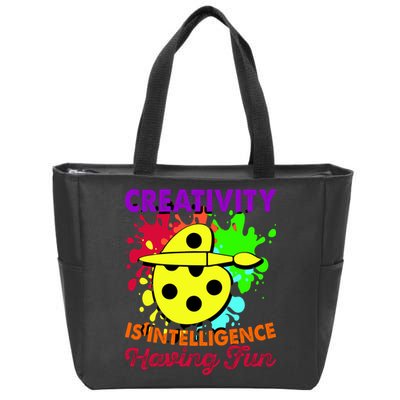 Creativity Is Intelligence Having Fun Zip Tote Bag
