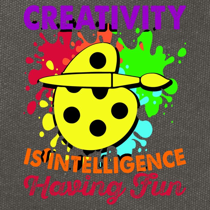 Creativity Is Intelligence Having Fun Cotton Canvas Backpack