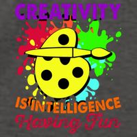 Creativity Is Intelligence Having Fun Vector Backpack