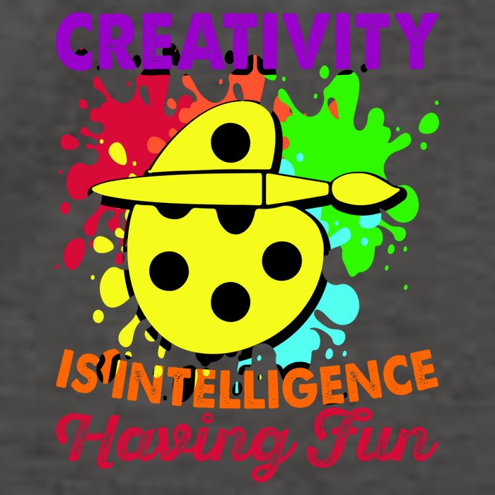 Creativity Is Intelligence Having Fun Vector Backpack