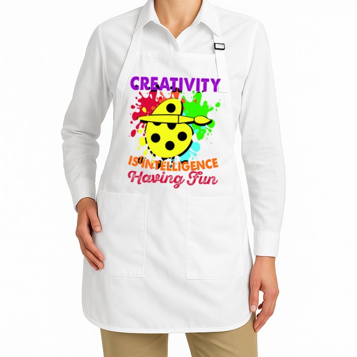 Creativity Is Intelligence Having Fun Apron