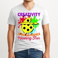Creativity Is Intelligence Having Fun V-Neck T-Shirt