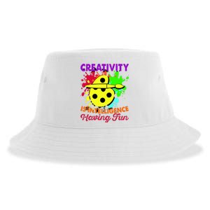 Creativity Is Intelligence Having Fun Sustainable Bucket Hat