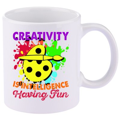 Creativity Is Intelligence Having Fun 11oz C Handle Ceramic Mug