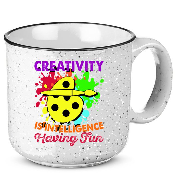 Creativity Is Intelligence Having Fun 15oz Campfire Ceramic Mug