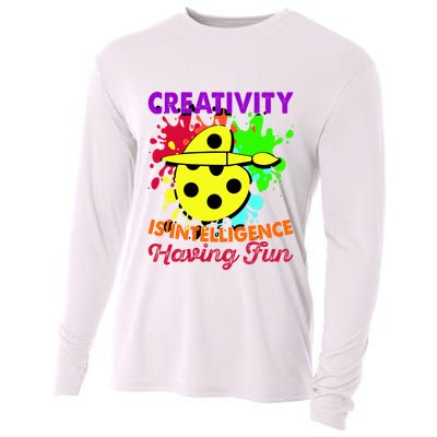 Creativity Is Intelligence Having Fun Cooling Performance Long Sleeve Crew