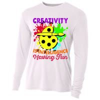 Creativity Is Intelligence Having Fun Cooling Performance Long Sleeve Crew