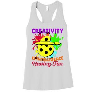 Creativity Is Intelligence Having Fun Women's Racerback Tank