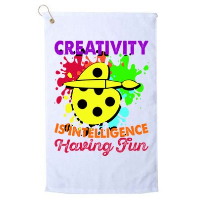 Creativity Is Intelligence Having Fun Golf Towel