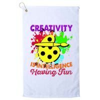 Creativity Is Intelligence Having Fun Platinum Collection Golf Towel