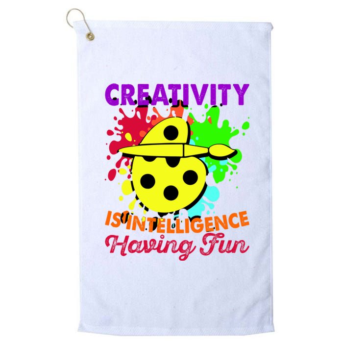 Creativity Is Intelligence Having Fun Platinum Collection Golf Towel