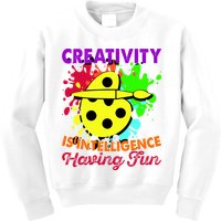 Creativity Is Intelligence Having Fun Kids Sweatshirt