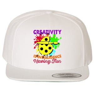 Creativity Is Intelligence Having Fun Wool Snapback Cap