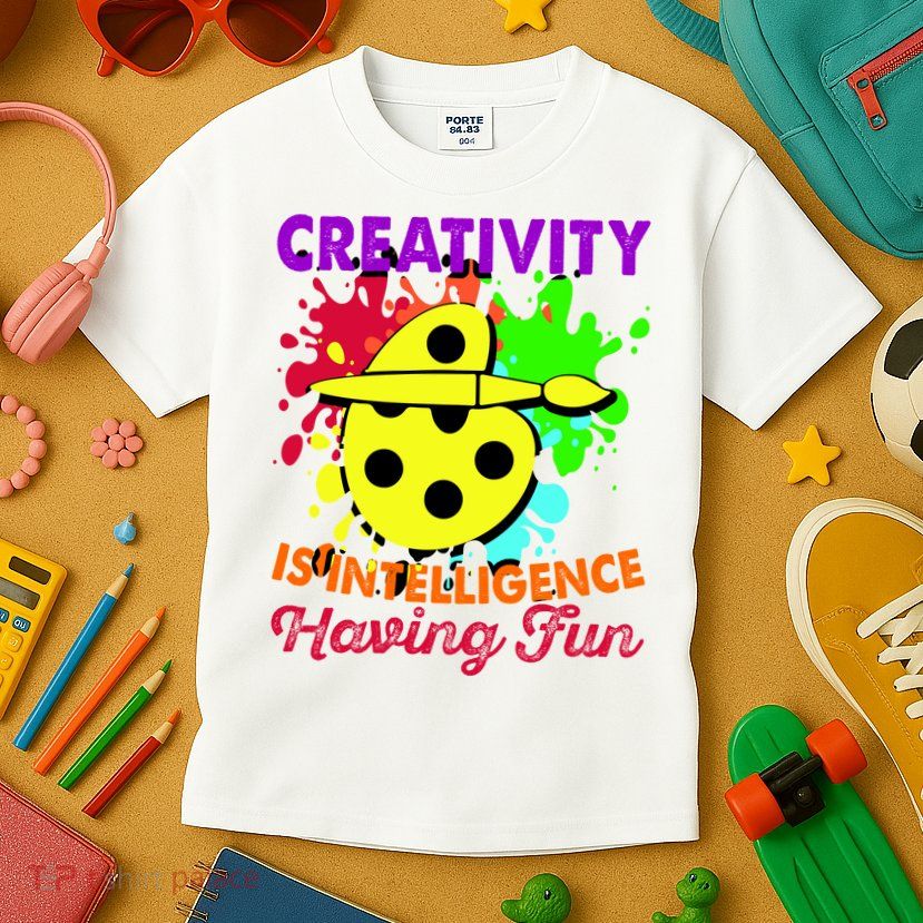 Creativity Is Intelligence Having Fun Kids T-Shirt
