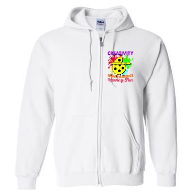 Creativity Is Intelligence Having Fun Full Zip Hoodie