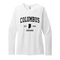 Columbus Indiana In Vintage Established Sports Design Womens CVC Long Sleeve Shirt