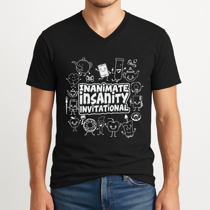 Creator Ink Inanimate Insanity Black And White V-Neck T-Shirt