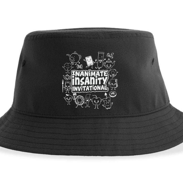 Creator Ink Inanimate Insanity Black And White Sustainable Bucket Hat