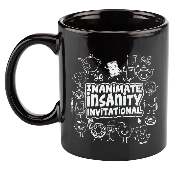 Creator Ink Inanimate Insanity Black And White 11oz C Handle Ceramic Mug