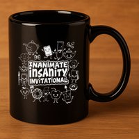 Creator Ink Inanimate Insanity Black And White 11oz C Handle Ceramic Mug