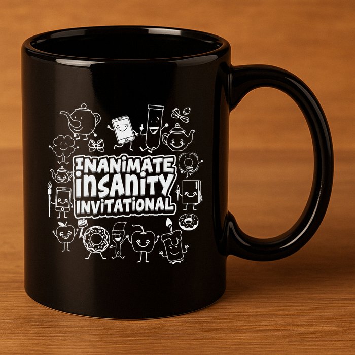 Creator Ink Inanimate Insanity Black And White 11oz C Handle Ceramic Mug