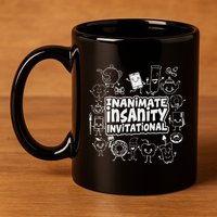 Creator Ink Inanimate Insanity Black And White 11oz C Handle Ceramic Mug