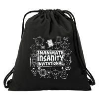 Creator Ink Inanimate Insanity Black And White Drawstring Bag