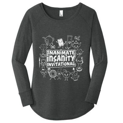 Creator Ink Inanimate Insanity Black And White Women's Perfect Tri Tunic Long Sleeve Shirt
