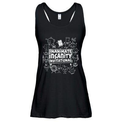 Creator Ink Inanimate Insanity Black And White Ladies Essential Flowy Tank