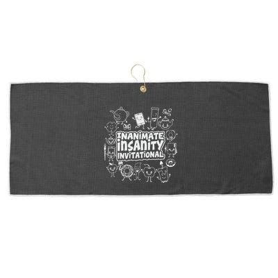 Creator Ink Inanimate Insanity Black And White Large Microfiber Waffle Golf Towel