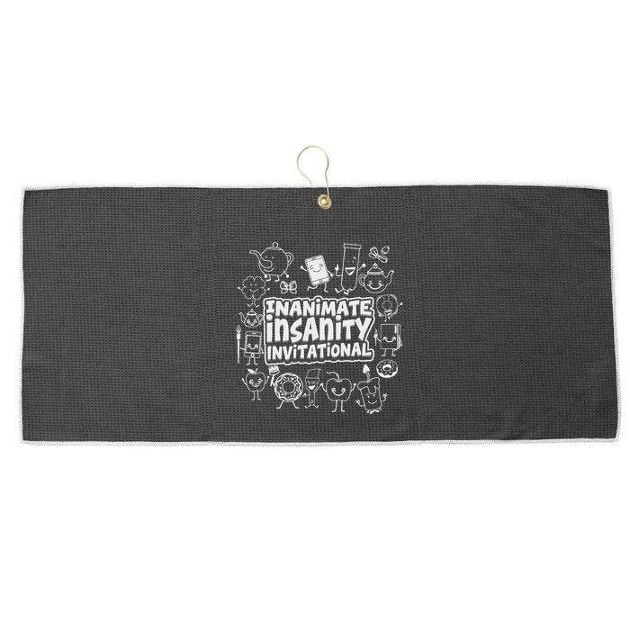 Creator Ink Inanimate Insanity Black And White Large Microfiber Waffle Golf Towel