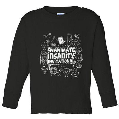 Creator Ink Inanimate Insanity Black And White Toddler Long Sleeve Shirt
