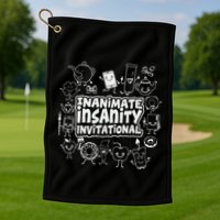 Creator Ink Inanimate Insanity Black And White Golf Towel