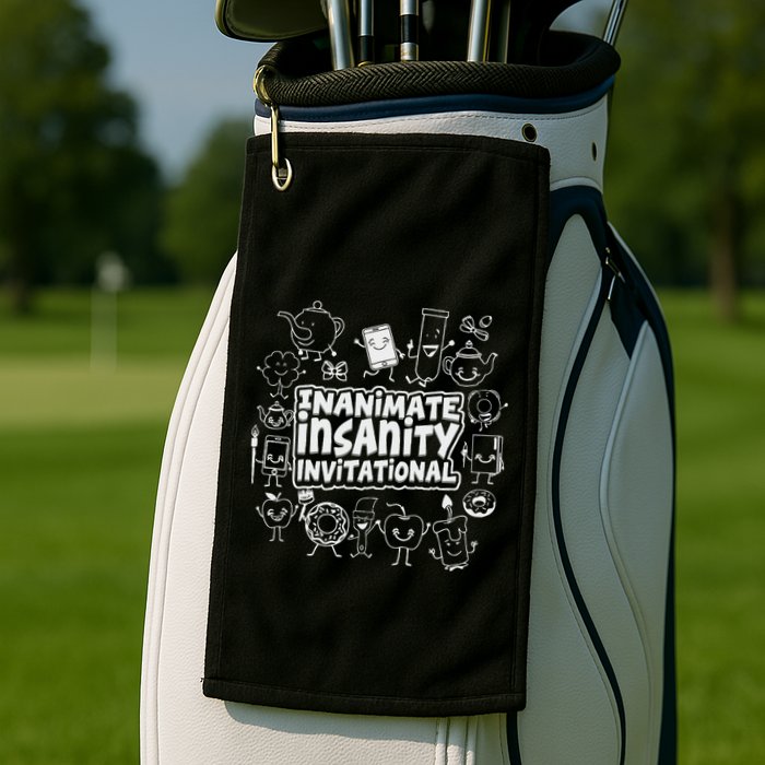 Creator Ink Inanimate Insanity Black And White Golf Towel