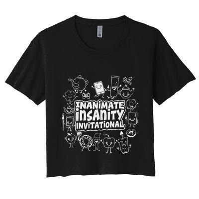 Creator Ink Inanimate Insanity Black And White Crop Top